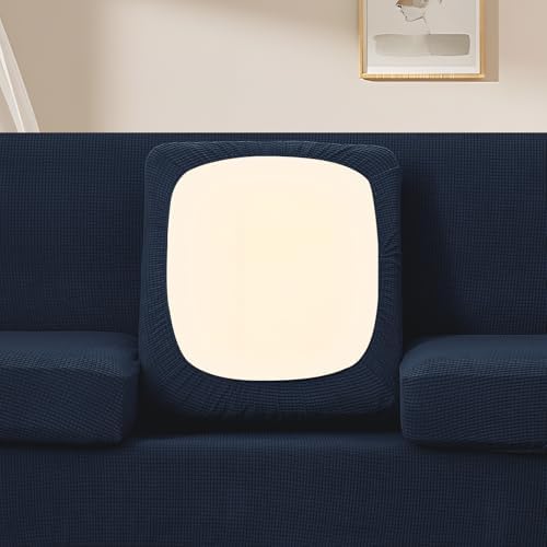 U-NICE HOME 3 Pieces Stretch Loveseat Couch Cover, Navy - Image 3