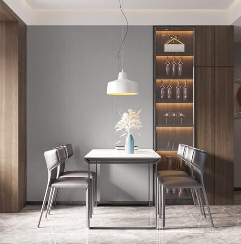Grey Grasscloth Peel and Stick Wallpaper Texture Contact Paper A Set of 15.7" X 1200" Self-Adhesive Linen Removable Wallpaper Cabinets Counter Top Liners - Image 2