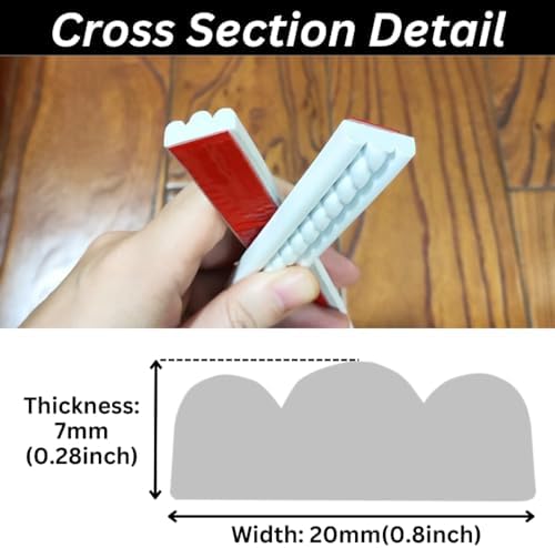 Peel and Stick Molding Trim Self Adhesive Flexible Wall Trim Crown Molding 3d Strip for Tile Wood Wall Panels Picture Mirror Frame Border Edge Corner Ceiling Wallpaper Moulding Decor Trim (120 inches) - Image 2