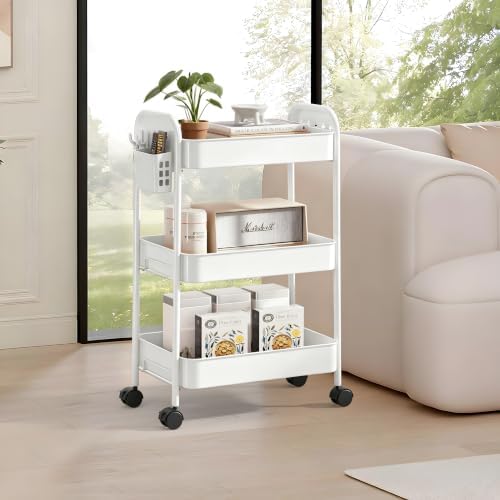 Heavy-Duty Rolling Cart 3 Tier Metal Utility Storage Cart - Image 6