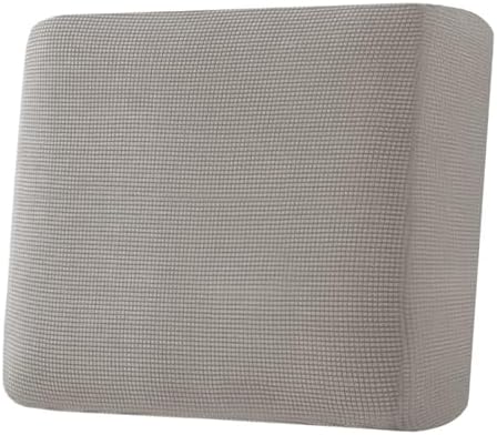 H.VERSAILTEX Super Stretch Individual Seat Cushion Covers Sofa Covers Couch Cushion Covers Slipcover Sets Thick Jacquard Textured Twill Fabric (1 Piece Chair Cushion Cover, Taupe) by HVERSAILTEX