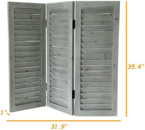 SOFE 3 Panel Grey Room Partition, Short Wood Divider for Room Separation - Image 2