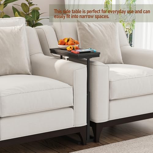 TUTOTAK End Table, Side Table, Tall Couch Table, Sofa Table, Set of 2 - Image 4