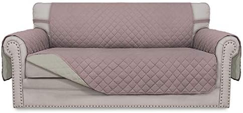 Easy-Going Reversible Couch Cover, 2 Cushion Sofa, Pink/Beige by Easy-Going
