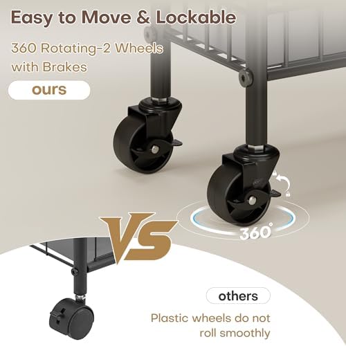 Slim Rolling Storage Cart with Wheels, Metal 6 Tier Spice Rack Mobile Shelving Unit Organizer Kitchen Utility Cart for Office Bathroom Kitchen Laundry Room Narrow Places (6inches) - Image 4