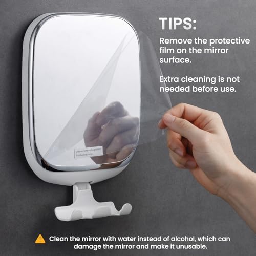TAILI Shower Mirror Fogless for Shaving,Fogless Mirror for Shower with Tray - Image 4