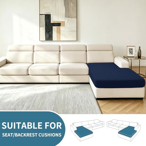 XINEAGE Stretch Chaise Cover for L Shaped Sofa Individual Sofa Slipcovers - Image 2