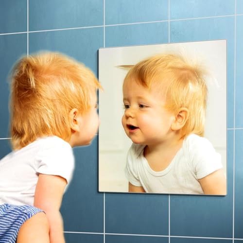 Unbreakable Door Mirror Full Length,Full Body Mirror for Kids, 1PCS x 12 x 12 inch About, Shatterproof Plexiglass Long Mirrors for Bedroom Closet, Children Plastic Mirrors Non Glass Stick on Miroir by canhard