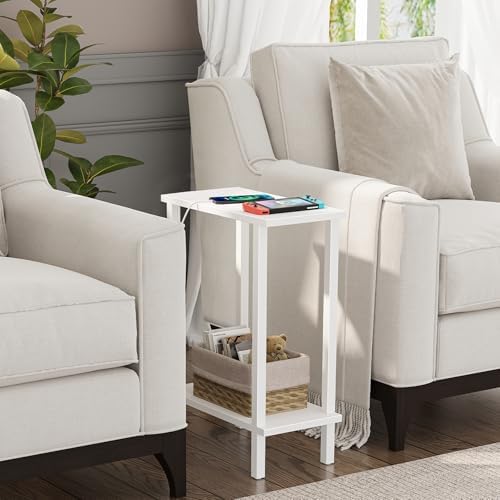 TUTOTAK Narrow Side Table Set of 2, Small End Table for Couch - Image 5