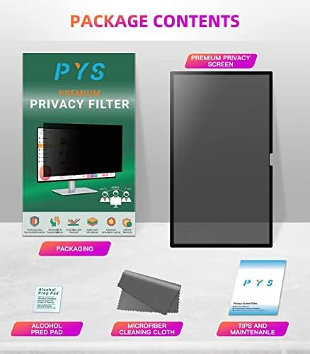 PYS Privacy Screen for iMac 24 Inch 2021/2023/2024 (M1/M3/M4 chip), Reusable & Removable, Privacy Filter for iMac All-in-One Desktop Computer and Anti-Glare Protector - Image 7