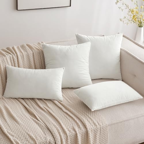MIULEE 12x20 Inch Lumbar Velvet Throw Pillow Covers Pure White - Image 4