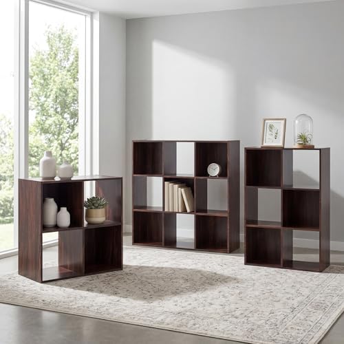 Signature Design by Ashley Glosmount 9 Cube Storage Organizer or Bookcase, Cherry & Light Brown - Image 7