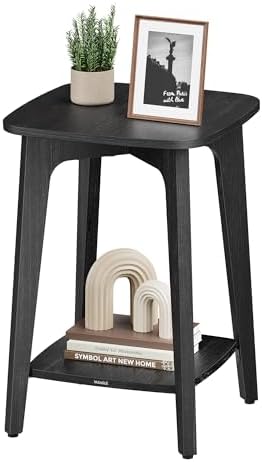 VASAGLE Side Table, 2-Tier Small Square End Table, Nightstand by Unknown