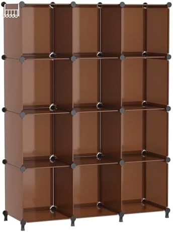 AWTATOS Closet Organizer, 12 Cube Storage Organizer Shelves, Cocoa Brown by AWTATOS