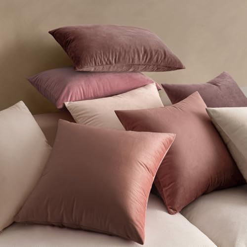 MIULEE 24x24 Inch Pack of 2 Euro Velvet Throw Pillow Covers Jam - Image 4