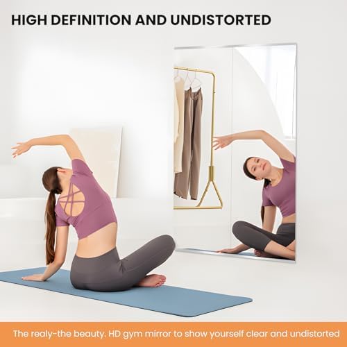 pertetey 63 x 28 in Home Gym Mirror, Frameless, 1-Pack - Image 2