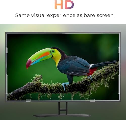 [2 Pack] 27 Inch Computer Privacy Screen Filter for Monitor 16:9 Aspect Ratio, Eye Protection Anti Blue Light Privacy Shield and Anti-Glare Protector, 27inch Removable Anti-Scratch 27in Protector Film - Image 7
