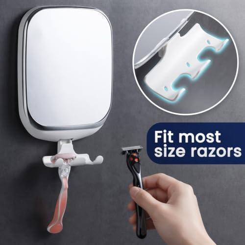 TAILI Shower Mirror Fogless for Shaving,Fogless Mirror Suction Wall Mounted - Image 4