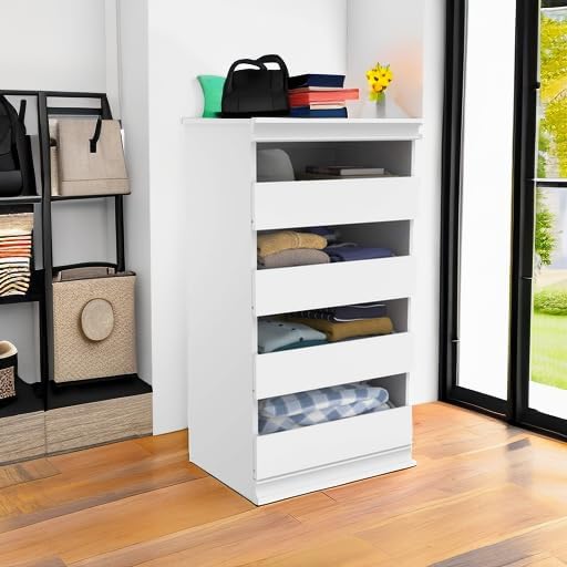 ClosetMaid Modular Storage Unit with 4 Drawers, Wood Closet Organizer, Stacking, Full Backer, Storage, Decorative Trim, White - Image 2