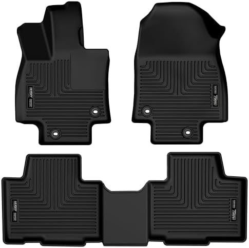 Husky Liners Weatherbeater Floor Mats | Fits 2024-2026 Toyota Grand Highlander & Lexus TX350 | Front & 2nd Row, 3-pc Black - 99351 by HuskyLiners%C2%AE