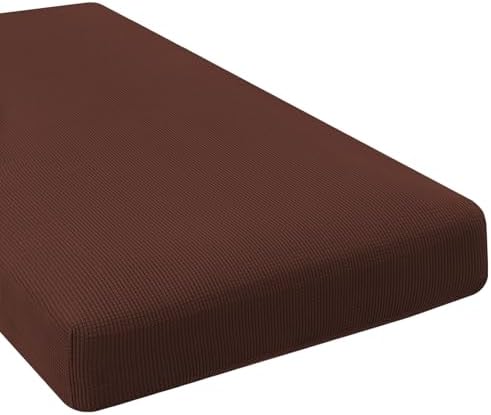 H.VERSAILTEX Super Stretch Individual Chaise Cover Sectional Couch Covers for L Shaped Sofa Both Left/Right Featuring Thick Jacquard Textured Twill Fabric (1 Piece Chaise Cover, Burnt Brick) by HVERSAILTEX