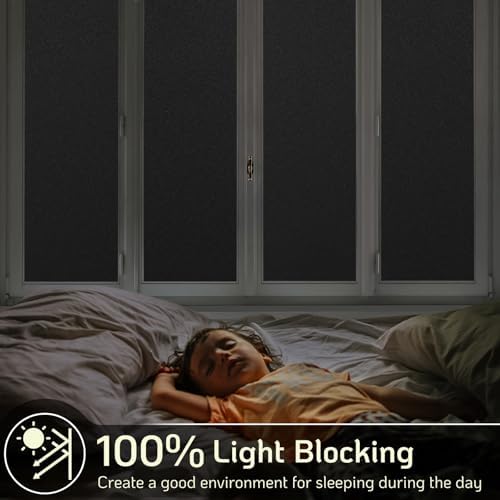 LUTE Blackout Window Film, Window Tint for Home Privacy, 23.6" x 78.7" - Image 2