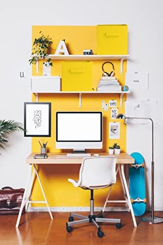 Simple Houseware 11-Inch Foldable Cube Storage Bins, Yellow, 6-Pack - Image 7