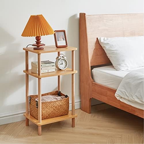 IBUYKE 3-Tier Side Table, Wood End Table, Natural UWST003N - Image 5