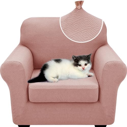 XINEAGE 2-Piece Stretch Armchair Sofa Cover, Washable Couch Covers for Dog by XINEAGE