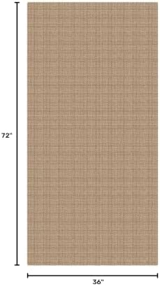 KOZYFLY 3x6 Washable Runner Rug, Non Slip Wide Runners for Hallway, Woven Large Entryway Runners, Braided Floor Carpet Runner for Entry, Kitchen, Bedside, Hall, Orange Beige/Tan/Brown - Image 2