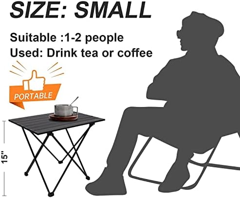 MSSOHKAN Camping Table Folding Portable Camp Side Table Aluminum Lightweight Carry Bag Beach Outdoor Hiking Picnics BBQ Cooking Dining Kitchen - Image 2