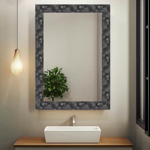 IVN Wallpaper Border Peel and Stick Wall Black Pebble Stone 4x196 Inch - Image 4