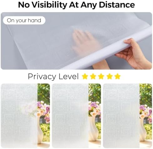 SUNBABY Frosted Glass Window Privacy Film, Static Cling, 23.6"x78.7" - Image 4