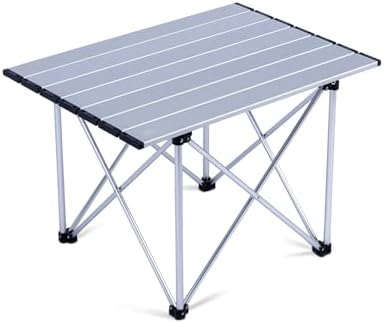 iClimb Ultralight Compact Camping Folding Table (Reinforced Silver - L) by iClimb