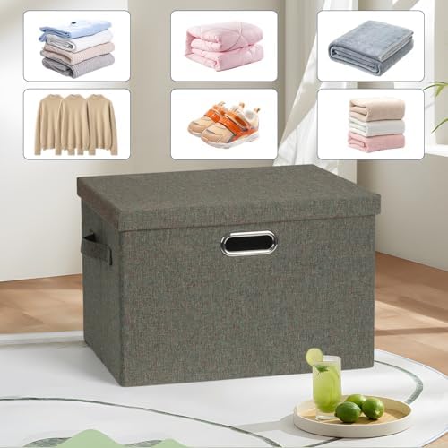 Storage Bins with Lids Fabric Closet Organizers Cubes Office Organization - Image 6