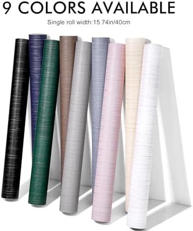 White Grasscloth Peel and Stick Wallpaper 15.7" X 120" Self-Adhesive Texture Contact Paper Faux Grasscloth Removable Wallpaper Cabinets Counter Top Liners - Image 5