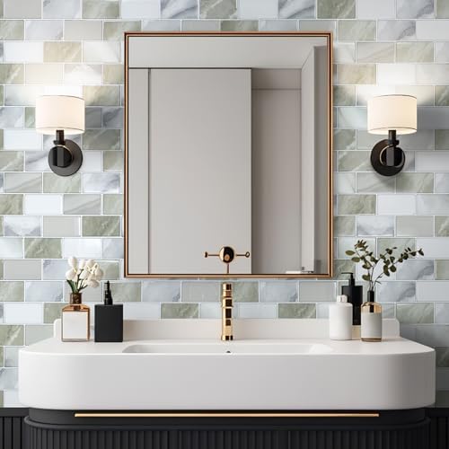 Art3d 10-Pack Subway Peel and Stick Backsplash, Beige & White, 12 x 12 Inch - Image 4
