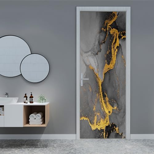 KACOLOR 3D Door Stickers Murals Peel and Stick Removable Door Decals Wallpaper for Home Office Bedroom Living Room Wall Decoration 30.3"W x 78.7"H, SP-F24009 - Image 2