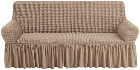 NICEEC Sofa Covers Khaki Couch Cover Stretch Sofa Slipcovers with Skirt by NICEEC