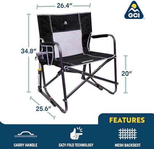 GCI Outdoor Freestyle Rocker XL Camping Chair - Indigo Blue - Image 2