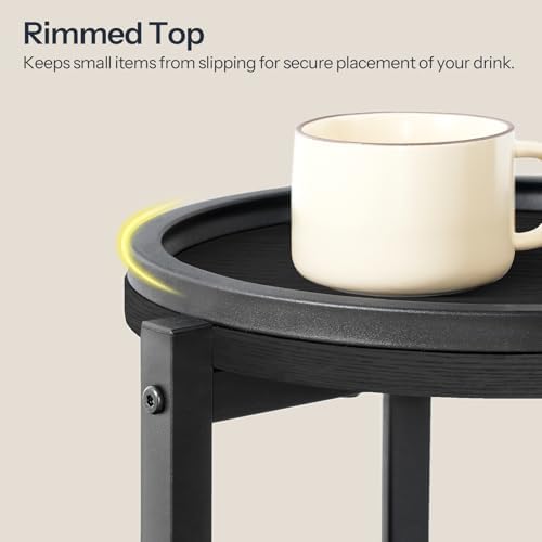 HOOBRO Small Round Side Table, 3-Tier Circle End Table for Small Space - Image 7