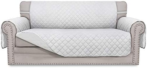 Easy-Going Reversible Couch Cover, 2 Cushion Sofa, White/White by Easy-Going