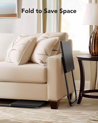 HUANUO Folding TV Tray with No Assembly Required, Black - Image 5