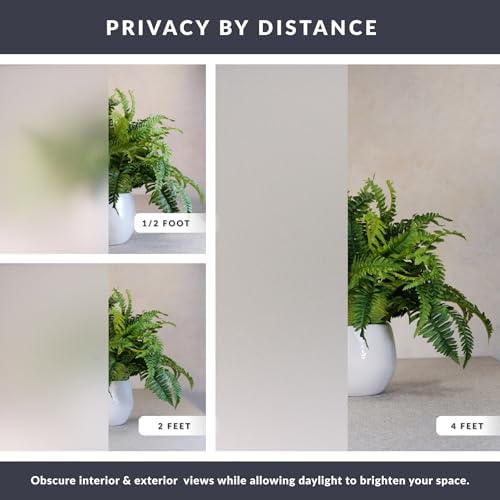 Natural Frost Light Effects Window Privacy Film by Artscape - Decorative Frosted Glass Design, Static Cling, Privacy from Both Sides, Reduces Glare, Helps Create a Calm Space - 23.62 x 72 Inch - Image 4