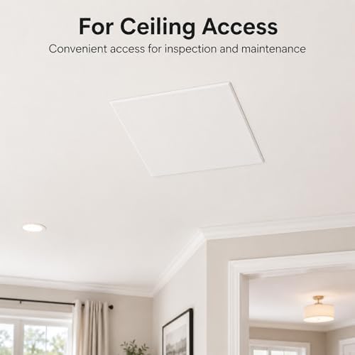 12"x12" Adjustable Spring Loaded Access Panel for Drywall,Plastic Drywall Ceiling Access Panel for Plumbing,White Wall Hole Cover Plate Fits 7.5" x 8.5" to 12" x 12" Cutouts,Verify Opening Size - Image 5