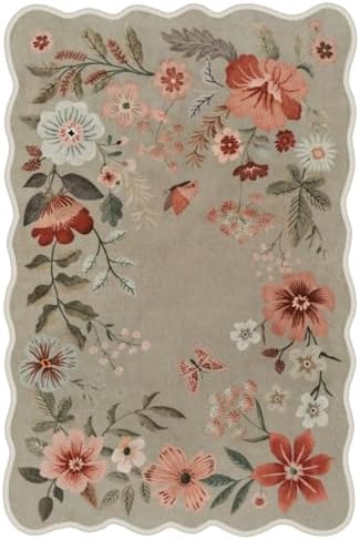 Lahome Floral Washable 6x9 Area Rugs, Soft Bedroom Rugs for Living Room - Image 7