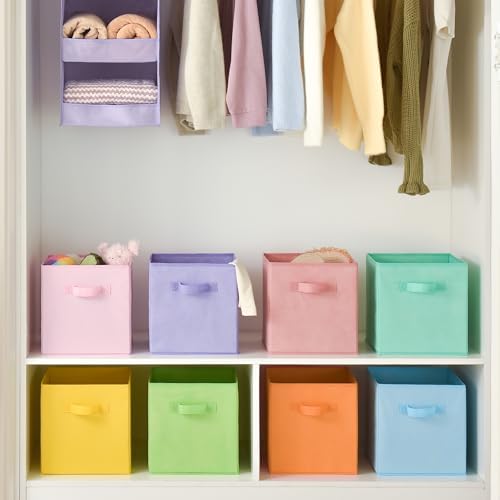 GRANNY SAYS 11 Inch Cube Storage Bins, Cube Organizer, Pastel Color, 8-Pack - Image 3