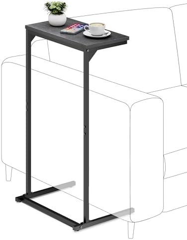 TUTOTAK C Shaped End Table, Small Side Table, 28.7 inch Tall Couch Table by ChoosetutotakFurnitureBuildYourCozyHome
