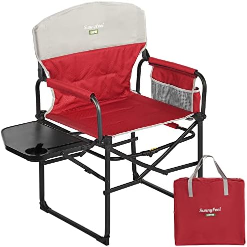 SUNNYFEEL Oversized Directors Camping Chair for Adults with Side Table by SunnyFeelCamping