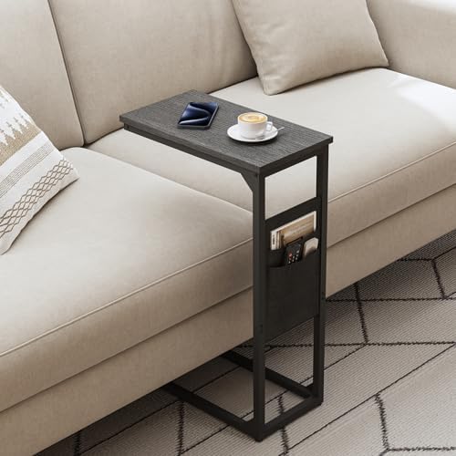 TUTOTAK C Shaped End Table, Side Table for Couch, Sofa Table - Image 5